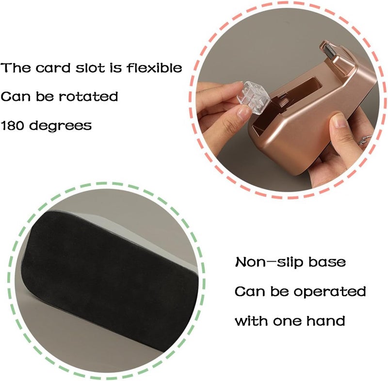 LASUND Basics Desktop Tape Dispenser, Office Desk Tape Dispenser, Heavy Duty Desk Accessories Office Tape Dispensers, Weighted Non-Skid Base,Ideal for Home, Office, School, or Business (Gold) - Image 3